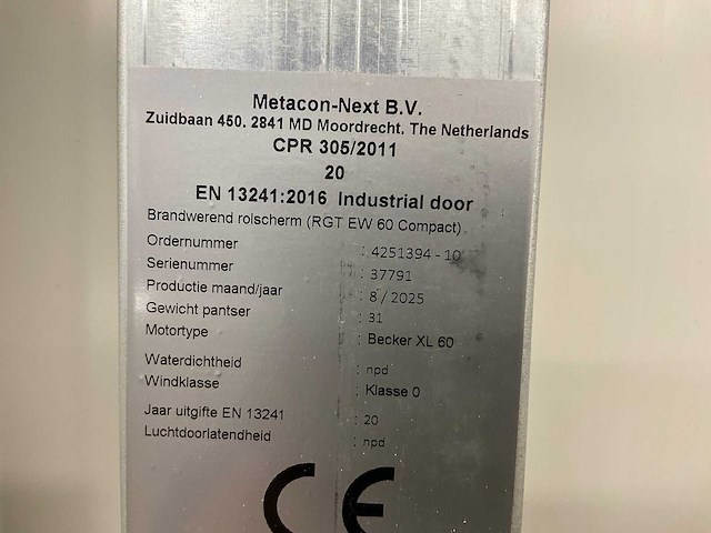Metacon rgt ew 60 compact brandwerend rolscherm - afbeelding 5 van  13