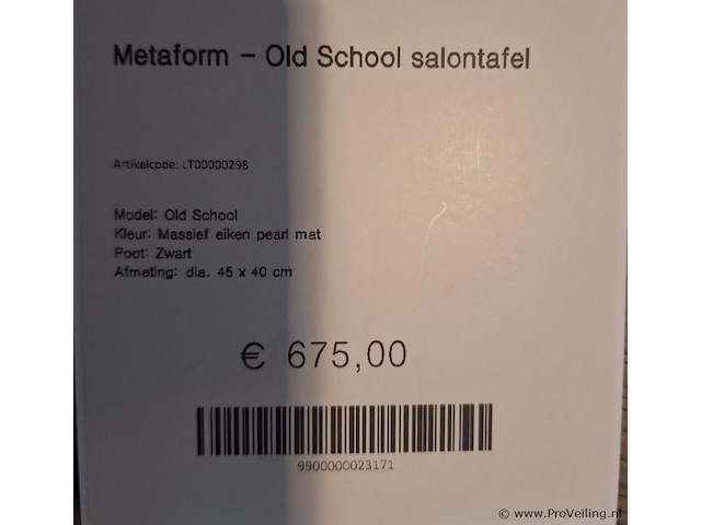 Metaform salontafel old school - afbeelding 2 van  2