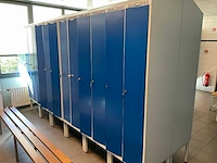 Metal, blika kleedkamer lockers en banken (31x) - afbeelding 10 van  34