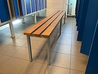 Metal, blika kleedkamer lockers en banken (31x) - afbeelding 7 van  34