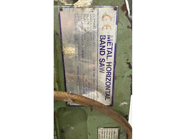 Metal horizontal band saw ue-330757 bandzaagmachine - afbeelding 7 van  8
