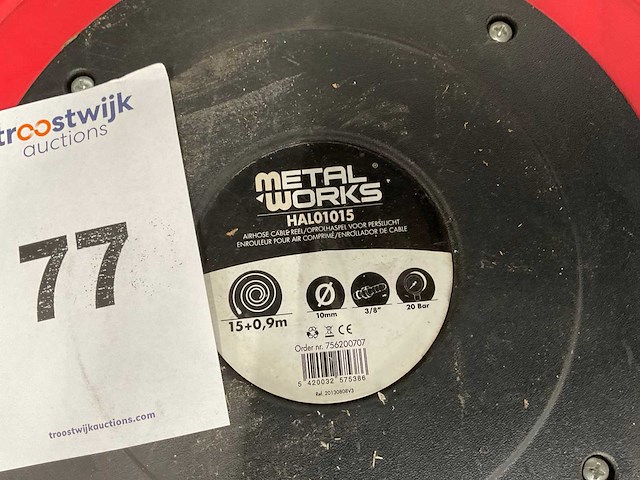 Metal works hal010015 luchtslanghaspel - afbeelding 2 van  2