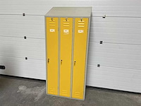 Metalen 3-deurs lockerkast (2x) - afbeelding 6 van  6