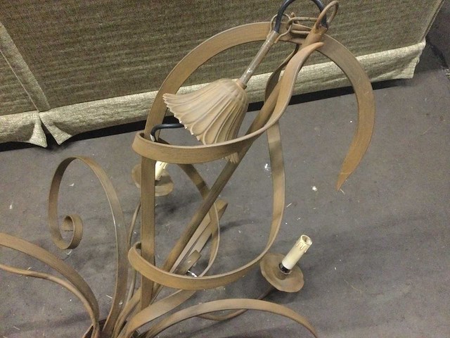 Metalen 6-armige kroonluchter - afbeelding 3 van  3