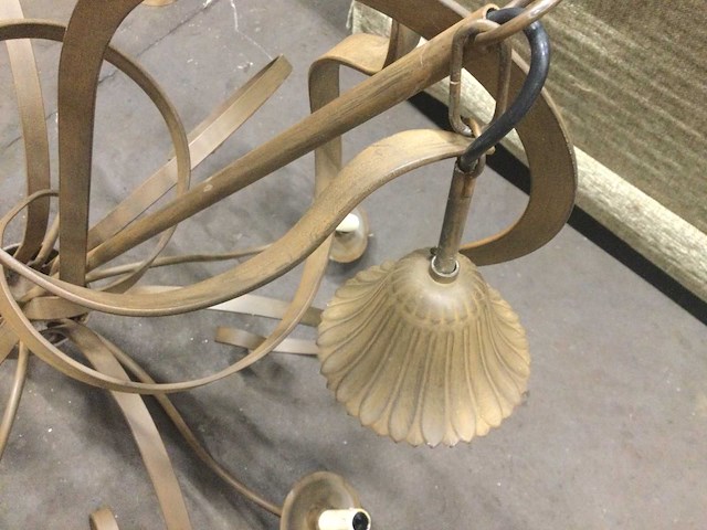 Metalen 6-armige kroonluchter - afbeelding 3 van  3