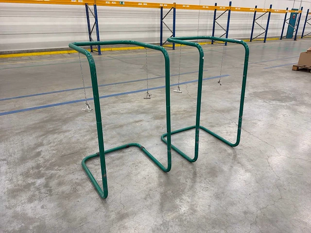Metalen afvalzakstandaard / afvalzakhouder met klembevestiging (8x) - afbeelding 1 van  3