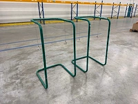 Metalen afvalzakstandaard / afvalzakhouder met klembevestiging (8x)