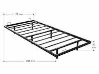 Metalen bed palamos - 90 x 200 cm - incl. led - zwart - afbeelding 6 van  6