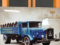 Metalen blechschild van de brauerei frankenheim met een afbeelding van een historisch bezorgvoertuig lkw von brauerei frankenheim - afbeelding 3 van  6