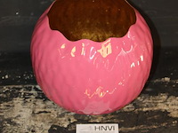 Metalen bloemenpot met doorsnede 22 cm. - afbeelding 2 van  2