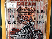 Metalen bord american dream - afbeelding 1 van  1