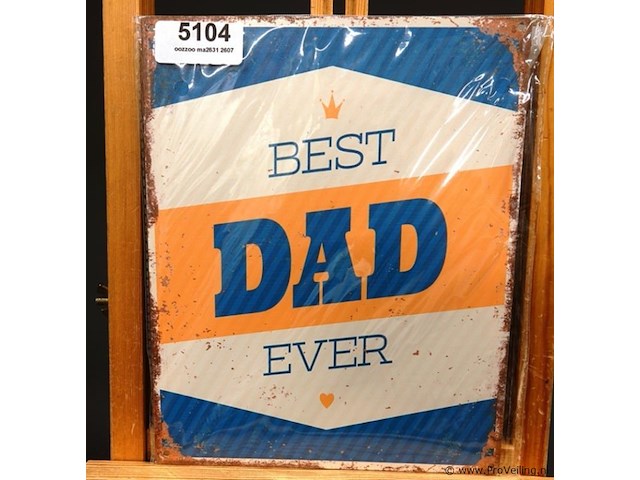 Metalen bord best dad - afbeelding 1 van  1