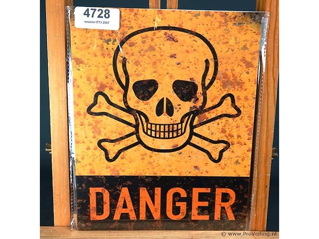 Metalen bord danger - afbeelding 1 van  1