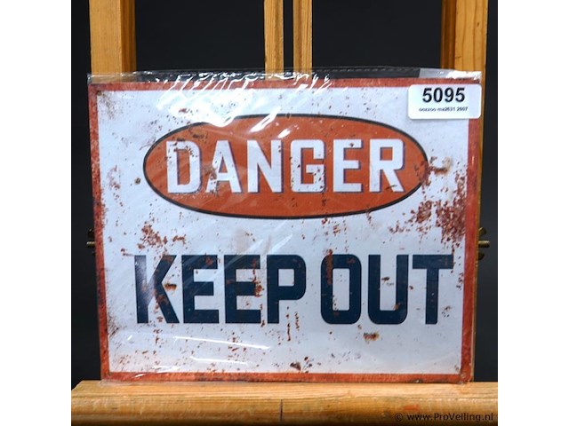 Metalen bord danger - afbeelding 1 van  1