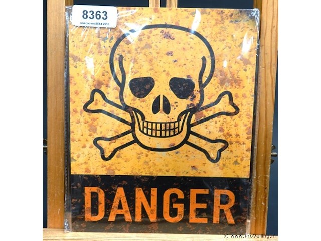 Metalen bord danger - afbeelding 1 van  1