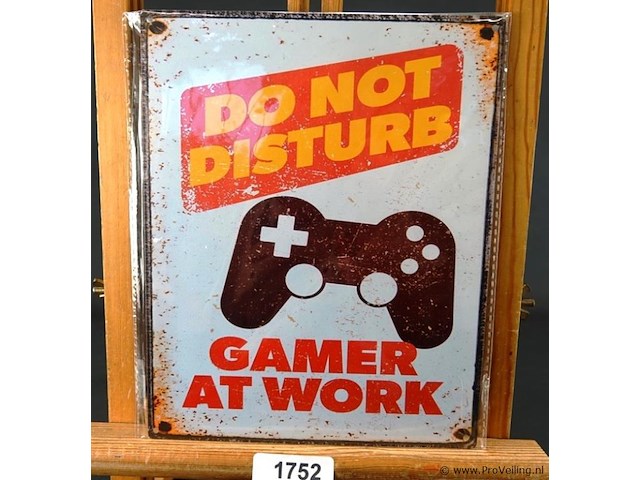 Metalen bord do not disturb - afbeelding 1 van  5