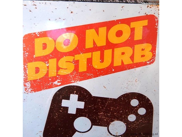 Metalen bord do not disturb - afbeelding 2 van  5