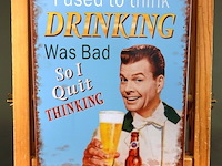 Metalen bord drinking - afbeelding 1 van  4