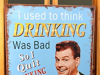 Metalen bord drinking - afbeelding 2 van  4