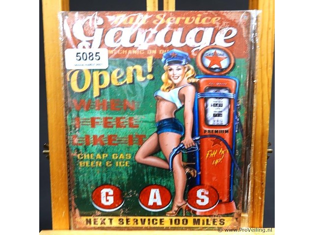 Metalen bord garage - afbeelding 1 van  1