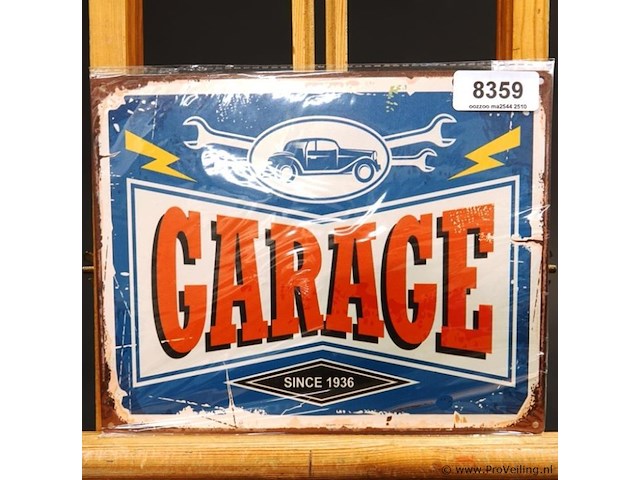 Metalen bord garage - afbeelding 1 van  1