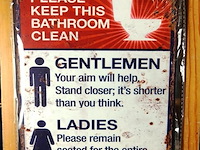 Metalen bord gentlemen/ladies - afbeelding 1 van  1