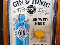 Metalen bord gin & tonic - afbeelding 1 van  1