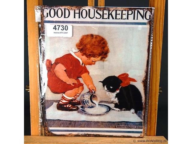 Metalen bord good housekeeping - afbeelding 1 van  1