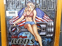 Metalen bord hot rod