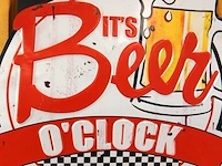 Metalen bord 'it's beer o'clock' - afbeelding 3 van  4