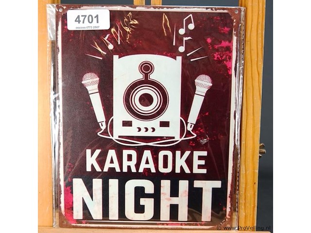 Metalen bord karaoke - afbeelding 1 van  1