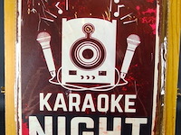 Metalen bord karaoke - afbeelding 1 van  1