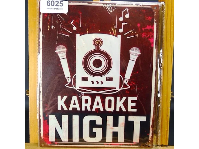 Metalen bord karaoke - afbeelding 1 van  1