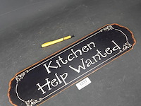 Metalen bord kitchen help wanted - afbeelding 3 van  5