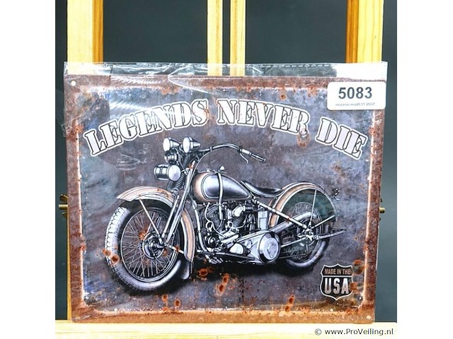 Metalen bord legends - afbeelding 1 van  1