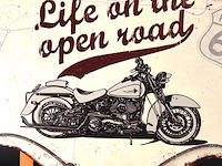 Metalen bord life on the open road - afbeelding 3 van  5