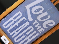 Metalen bord love the beach - afbeelding 2 van  5