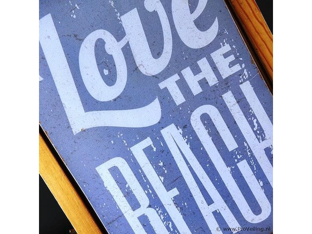 Metalen bord love the beach - afbeelding 4 van  5