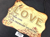 Metalen bord love - afbeelding 2 van  5