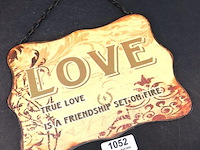 Metalen bord love - afbeelding 3 van  5