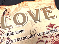 Metalen bord love - afbeelding 4 van  5