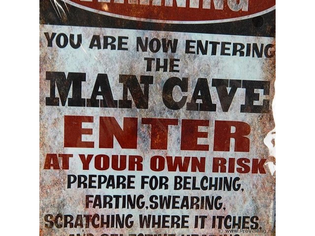 Metalen bord man cave - afbeelding 4 van  5