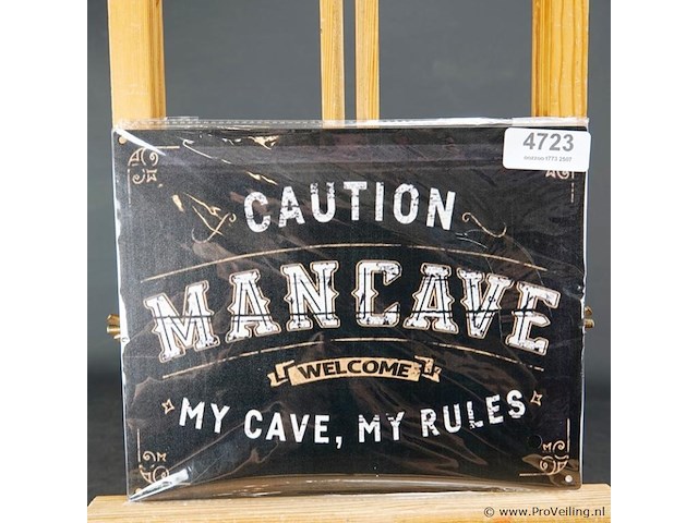 Metalen bord man cave - afbeelding 1 van  1