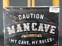 Metalen bord man cave - afbeelding 1 van  1