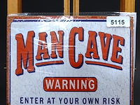 Metalen bord man cave - afbeelding 1 van  1