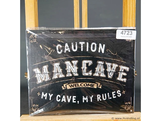 Metalen bord man cave - afbeelding 1 van  1