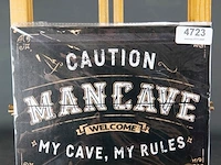 Metalen bord man cave
