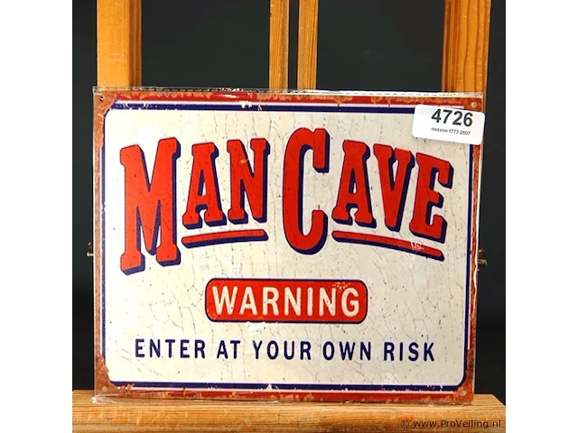 Metalen bord man cave - afbeelding 1 van  1