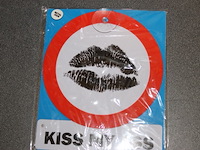 Metalen bord met tekst kiss my ass 10x in a17 - afbeelding 2 van  5