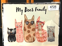 Metalen bord my dear family - afbeelding 1 van  1